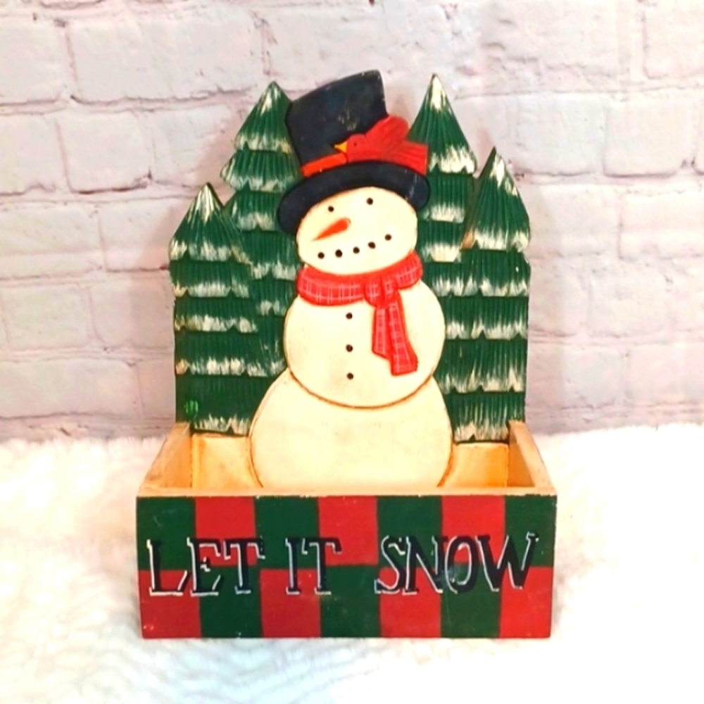 Fige Graphics‎ Wooden Christmas  Snowman Card Holder